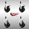 Service Caster 5 Inch 316SS Soft Rubber Swivel 1-1/4 Inch Stem Caster Lock Brake SCC, 2PK SCC-SS316TTLEX20S514-SRS-2-S-2-114 - alternate 1